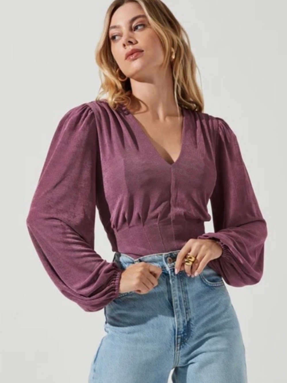 ASTR the Label purple bodysuit small